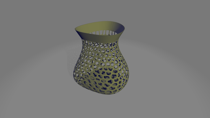 agréablement impair uniforme voronoi vase planteur by chat tonnerre génératif 3d modèle my bol plantes plantation tour jardin 3d print model - Mito3D