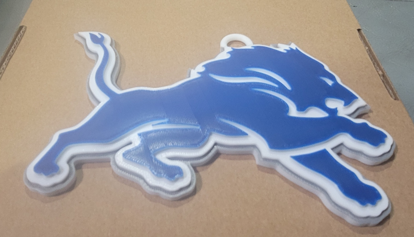 detroit leones 3d logo 180mm serie by tiendas comestibles pasatiempo bricolaje diy deporte aire libre collar nfl equipo cadena deportes fútbol 3D print model - Mito3D