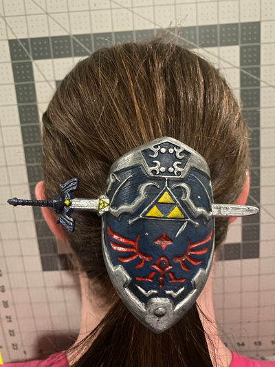 maestro espada hylian proteger cabello alfiler conjunto by tecnología piedra moda modelos zelda accesorios leyenda of enlace respiración salvaje 3d print model - Mito3D