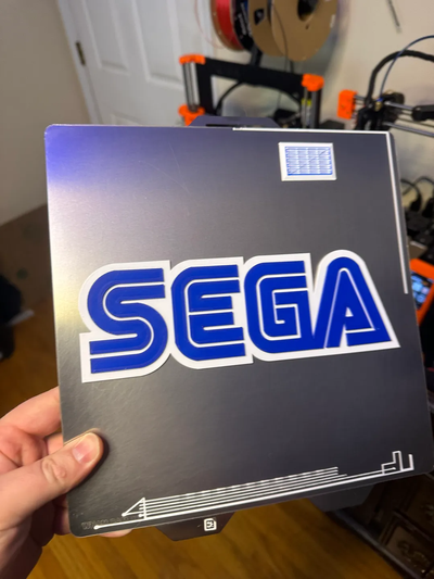 sega logo by sasquatch phil arte 2d sonico 90s 3d print model - Mito3D