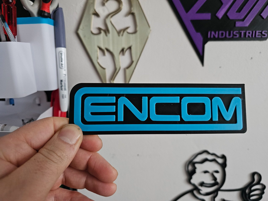 encom logo tron by thisnoise art signs & logos sign game movie 3d print model - Mito3D