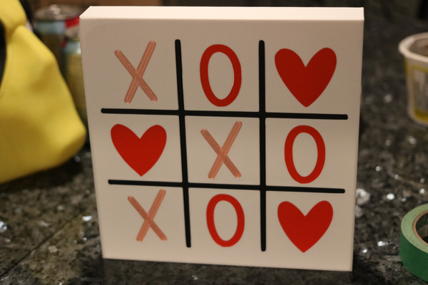 valentinstag tic tac zehe licht box by einfachbabette kunst zeichen logos tictactoe 3d print model - Mito3D