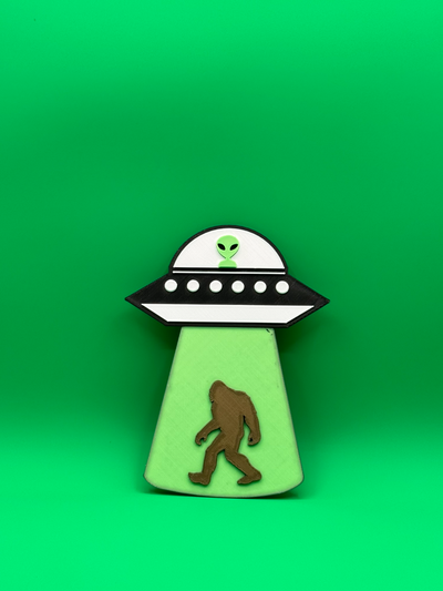 bigfoot ufo by sasquatch phil arte 2d grande piede uap 3d print model - Mito3D