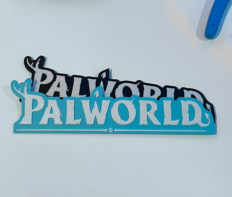 palworld logotipo by plomdawg arte sinais logotipos pokémon 3d print model - Mito3D