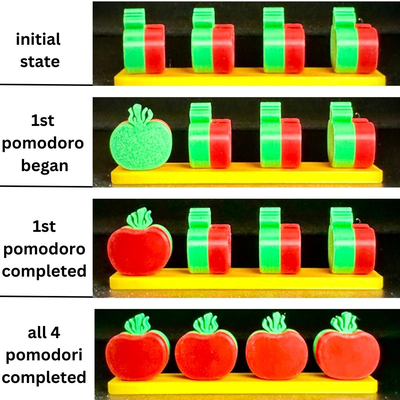 pomodoro tecnica tracker by dwdesigns domestico ufficio metodo gestione attrezzo 3d print model - Mito3D