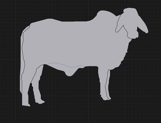 brahmane porte clés by ruralroots3d miniatures animaux 3danimal animal bétail vache créatif personnalisable meuglement 3d print model - Mito3D