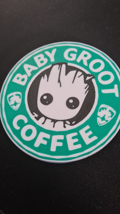 baby groot untersetzer by abonnieren haushalt dekor starbucks wunder wächter of galaxis groot 3d print model - Mito3D