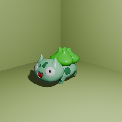 derp bulbasaur by balzo98 arte sculture pokemon derpokemon antipasto gen generazione squitle charmander 3d print model - Mito3D