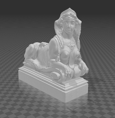 sphinx by db art sculptures statue 3d print model - Mito3D