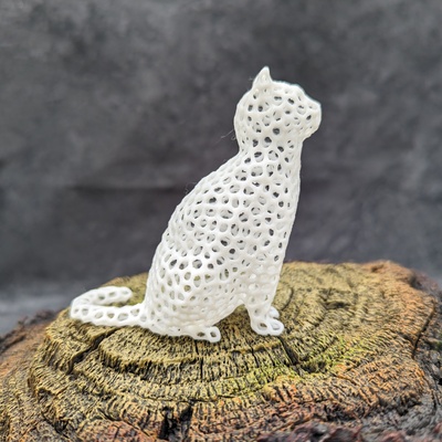 voronoi kedi by fiyat 3d ev halkı dekor hayvan deko voronizasyon 3d print model - Mito3D