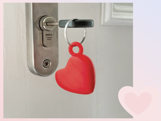 cuore portachiavi san valentino amore by elmaker design arte sculture keychain 3d print model - Mito3D