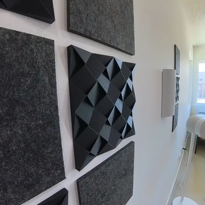 sound diffusion panel shared by kieras 3d creations household office 3d print model - Mito3D