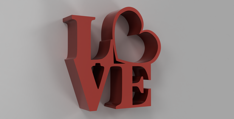 amore simbolo san valentino by make3dtc domestico arredamento arte bambu laboratorio 2024 concorso 3d print model - Mito3D