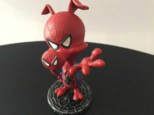 örümcek jambon yüksek çözüm by denis gomez oyuncaklar oyunlar karakterler adam domuzu hayret komik çizgi roman 3d print model - Mito3D