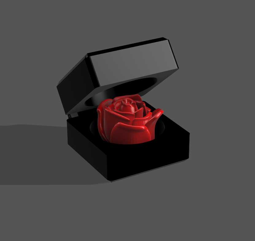 small box a rose remixed by dino2211 household festivities love valentin 3D print model - Mito3D