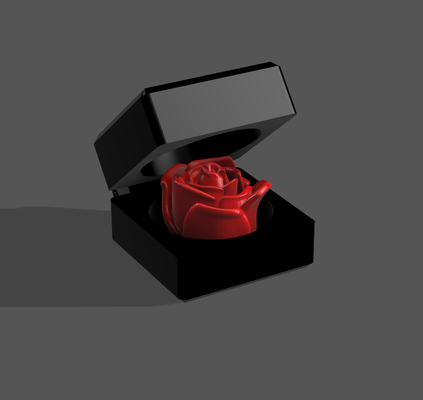 small box a rose remixed by dino2211 household festivities love valentin 3d print model - Mito3D