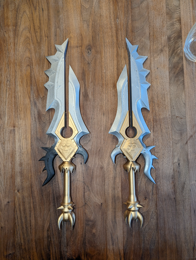 gladiateur lambeaux espadon dieu monde of warcraft épée petit remixé by actionpaps accessoires cosplays réplique arme variante wrynn carneval dague sensationnel 3d print model - Mito3D