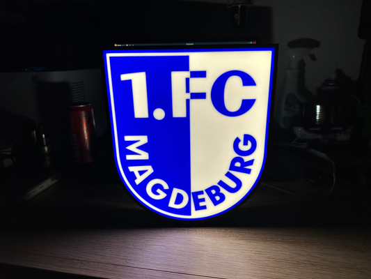 1 fcm magdeburgo guidato lightbox lampe lampada by sqdsl ger arte segni loghi 1fcm fc calcio calcio club 3d print model - Mito3D