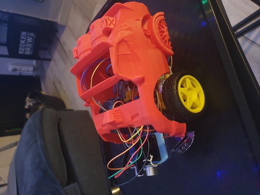 carrosserie furieux max verser robot 2wd remixé by minivanbuzz loisir diy robotique arduino mad max 2wdrobot 3d print model - Mito3D