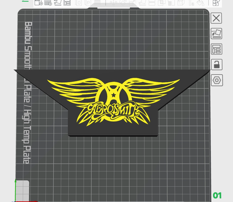 aerosmith luz caixa by downeast3d arte sinais logotipos logotipo banda música decoração 3d print model - Mito3D