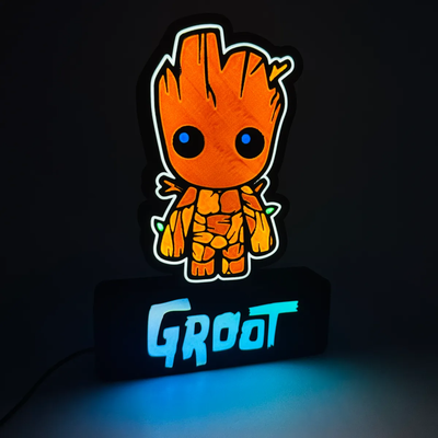 groot led lamp model dossiers by studio 3d ménage décor 3d print model - Mito3D