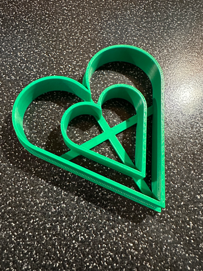 double cœur biscuit coupeur by maxiplay53 ménage maison modèles l'amour cuisine 3d print model - Mito3D