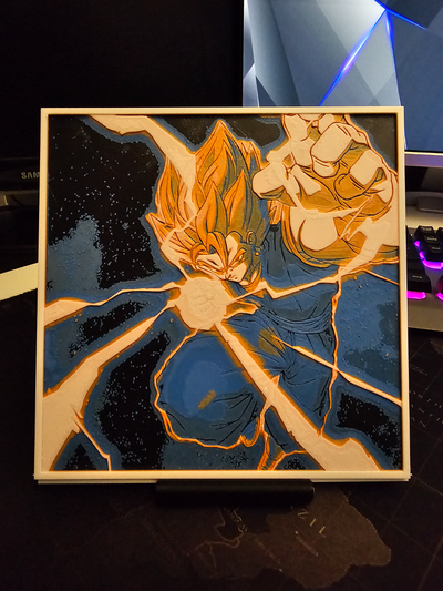 ssj vegetto şapka dövmesi by think3d üretken 3d model taş ocağı anime tv film dizi renk 2d sanat 2dart ejder topu ejderha top vejeteryan goku oğul songoku vegeta 3d print model - Mito3D