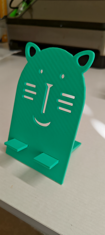 gattino telefono tavolo titolare supporto by jimmy cadere utensili gadget tavoletta 3d print model - Mito3D