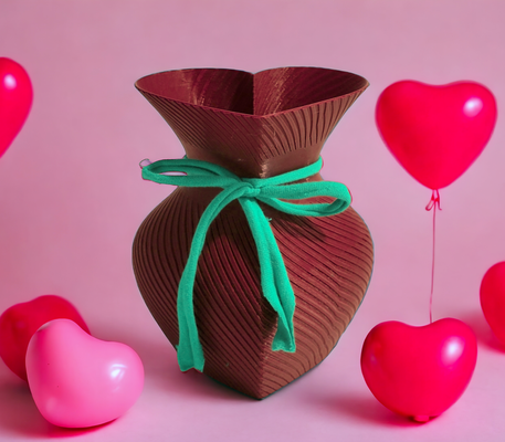 cœur vase or bonbons récipient by mhaille ladybawlsart génératif 3d modèle my valentin art valentines journée l'amour chérie bol 3d print model - Mito3D