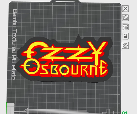 ozzy osbourne logo ligero caja by downeast3d arte señales logos ligera banda rock música decoración 3d print model - Mito3D