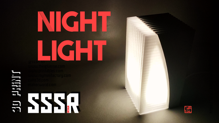 gece ışık led lamba 001 by sssr sh ev halkı dekor masa takım bambu 3d print model - Mito3D