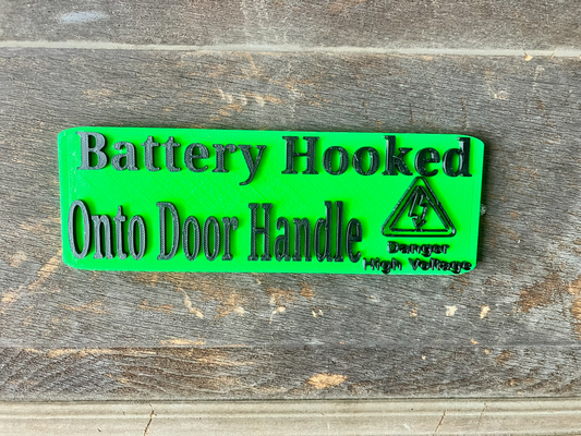 battery on door handle sign by thatonegrubb art signs & logos funny comedy 3d print model - Mito3D