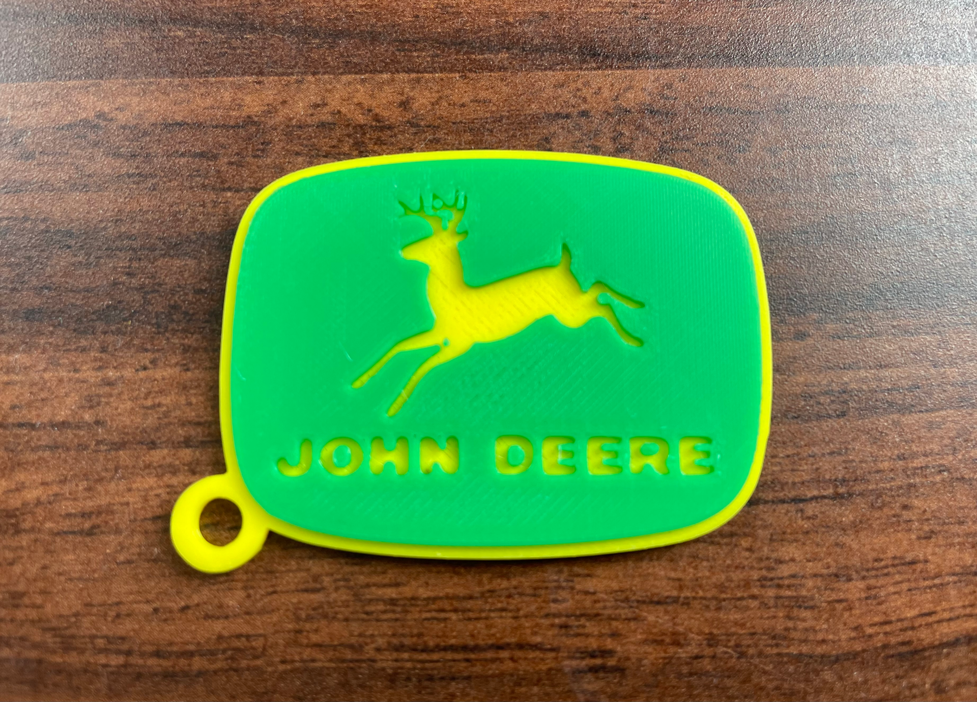 john deere portachiavi 50's 60's logo by cosmok arte segni loghi johndeere trattore 3D print model - Mito3D