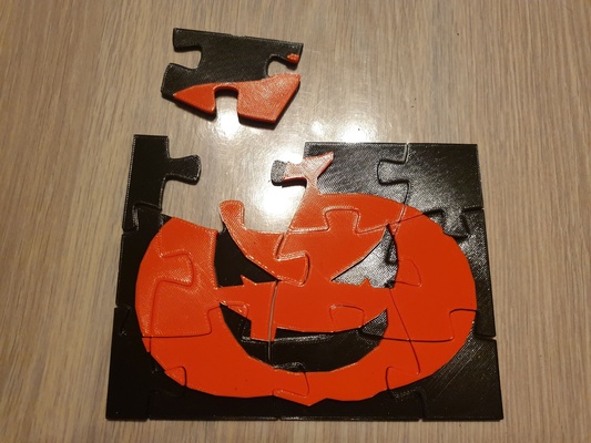 puzzle citrouille halloween by minivanbuzz spielzeuge spiele rätsel 3d print model - Mito3D