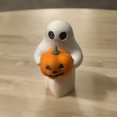multicolor friendly ghost by mpg71 2023 miniatures creatures halloween kids kid cute easy 3d print model - Mito3D