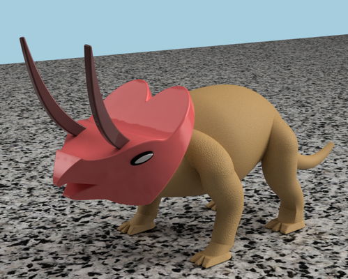 triceratops-heart-shaped by chipotle art sculptures dino dinosaur tri triceratop heart love valentine shape reptile reptil ura fossil horn horns tier animal herz rare toy deco home office kid kids child children kinder kind spiel zeug spielzeug 3d print model - Mito3D