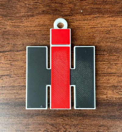 international harvester keychain by cosmok art signs & logos ih ihc tractor 3d print model - Mito3D