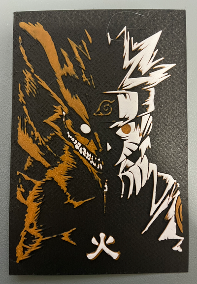 kurama naruto - hueforge by 2emme3dlab art 2d 3d itachi sasuke gaara boruto anime manga nerd 3d print model - Mito3D