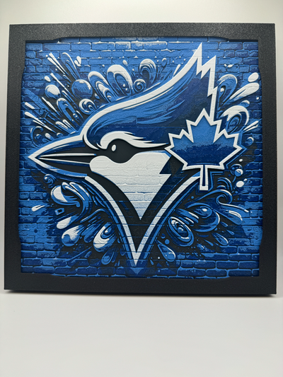 toronto blue jays - mlb hueforge by canadian gamer generative 3d model & lithophane bluejays baseball canada graffiti 3d print model - Mito3D