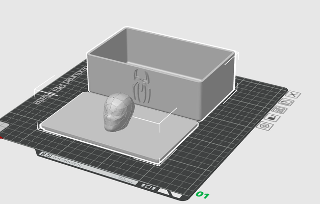 hombre araña caja by 3dawesomeness juguetes juegos impresión maravilla 3d print model - Mito3D