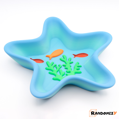 estrela mar tigela by randomizy ferramentas organizadores decoração casa bandeja peixe organização organizador decorações escritório 3d print model - Mito3D