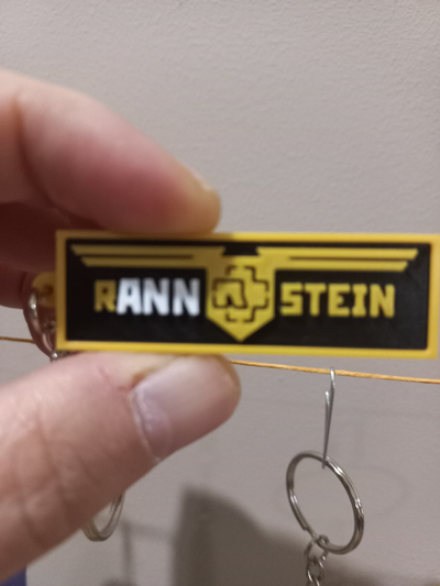 keychain rannstein by tatteljeeke art models rammstein sleutelhanger ann rock 3d print model - Mito3D