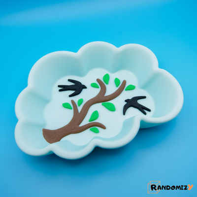 nuvem tigela by randomizy ferramentas organizadores decoração pássaro árvore casa bandeja organizador organização decorações escritório 3d print model - Mito3D