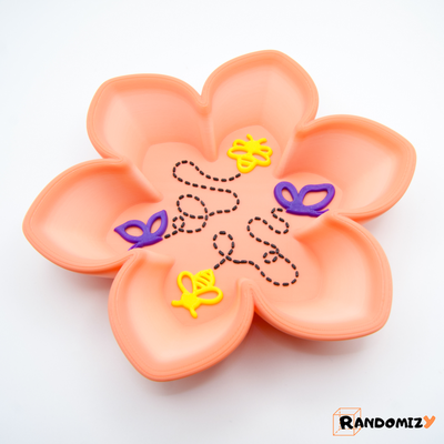 flower bowl by randomizy tools organizers decoration decorations flowers bee butterflies butterfly decor home tray office homedecor organizer organization 3d print model - Mito3D