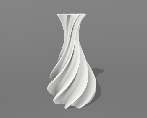 modern spiralvase waisted by yan thu household decor vase spiral flowers plant 3d print model - Mito3D