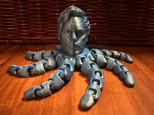 chris prattopus pratt as an octopus remixed by 3d wizard art models cool model remix articulated roctopus dwayne articulating fun easy mechanism interesting figure fidget actor 3d print model - Mito3D