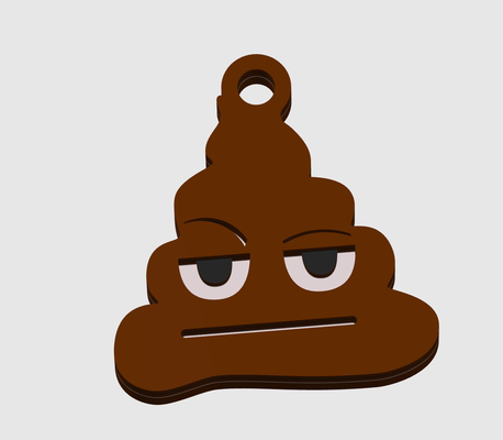 poop emoji schlüsselbund by hobby diy fahrzeuge 3d print model - Mito3D