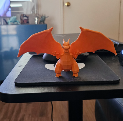 charizard by beamr39 toys & games characters pokemon nintendo dragon charmander charmeleon fire 3d print miniature character display statue stand game retro figurine sculpt sculpture art artwork flame flames geometric geek anime desk accesories accessories decor decoraation decorative gameboy nes snes n64 playstation xbox 3d print model - Mito3D