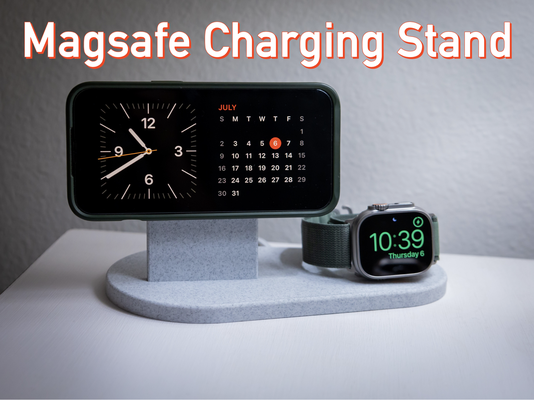 magsafe charging stand standby mode by grant household house models mini pixel modular samsung qi charger wireless phone apple iphone watch pro safe ultra max mag 41mm 44mm 3d print model - Mito3D