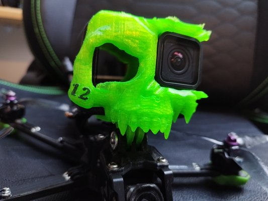 gopro9 10 11 12 crânio montagem flexível fpv by luka roll passatempo faça gopro gopro12 tpu herói zangão drohne crânio 3d print model - Mito3D